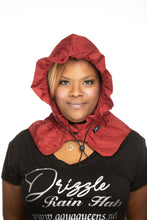 Load image into Gallery viewer, Waterproof Rain Cap for Women – Cranberry Drizzle RainCap with Hidden Pocket