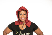 Load image into Gallery viewer, Waterproof Rain Cap for Women – Cranberry Drizzle RainCap with Hidden Pocket
