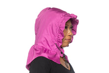 Load image into Gallery viewer, Waterproof Rain Cap for Women – Purple Drizzle RainCap with Hidden Pocket
