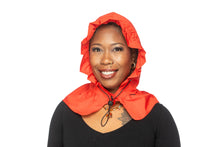 Load image into Gallery viewer, Waterproof Rain Cap for Women – Red Drizzle RainCap with Hidden Pocket
