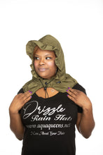 Load image into Gallery viewer, Waterproof Rain Cap for Women – Olive Green Drizzle RainCap with Hidden Pocket
