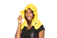 Load image into Gallery viewer, Waterproof Rain Cap for Women – Yellow Drizzle RainCap with Hidden Pocket
